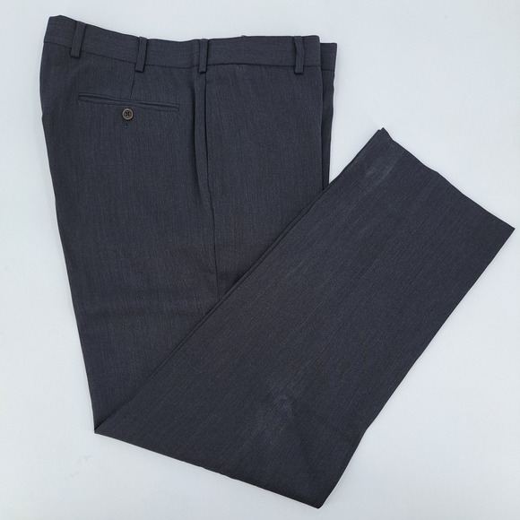 Brooks Brothers Other - Brooks Brothers Madison Dress Pants Mens 37x32 Wool Charcoal Gray Flat Front